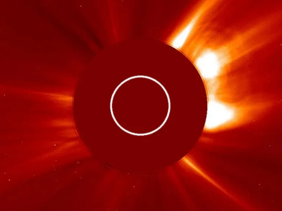 A coronagraph from the Solar and Heliospheric Observatory. Photo: NASA / SOHO.