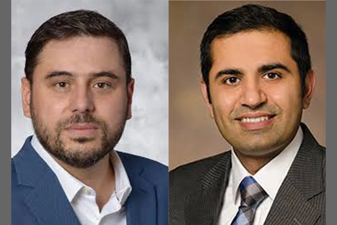 Zafer Mutlu and Ravi Tandon, professors of electrical and computer engineering at the University of Arizona College of Engineering.